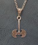 Silver Viking Axe Necklace Pendant Charm
