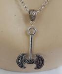 Silver Viking Axe Necklace Pendant Charm