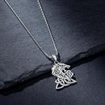 Celtic Knot Necklace with Viking Wolf Design