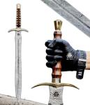 Handmade Viking Damascus Sword with Leather Sheath