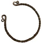 Hand Forged Celtic Iron Viking Torc Necklace