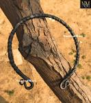 Hand Forged Celtic Iron Viking Torc Necklace