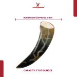 Set of 3 Medieval Buffalo Horn Drinking Cups