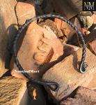 Hand Forged Celtic Iron Viking Torc Necklace