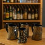 Viking Drinking Horn Mug Set – Rustic Ale Tankards