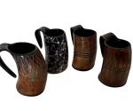 Viking Drinking Horn Mug Set – Rustic Ale Tankards