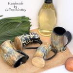 Viking Drinking Horn Mug Set – Rustic Ale Tankards