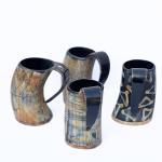 Viking Drinking Horn Mug Set – Rustic Ale Tankards