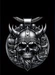 Viking Skull Stainless Steel Pendant Necklace