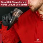 Set of 3 Viking Horn Mugs with Fleur De Lis