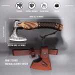 Viking Throwing Axe with Ash Wood Handle