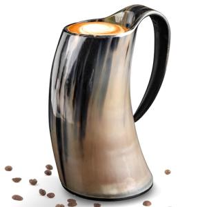 Large Viking Ox-Horn Mug for Mead and Beer