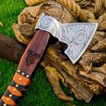 Carbon Steel Viking Tomahawk Axe with Sheath