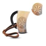 Authentic Viking Drinking Horn Mug with Strap