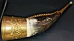 Celtic Norse Drinking Horn with Decorative Stand