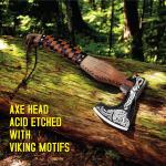 Handmade Viking Throwing Axe with Ash Wood Handle