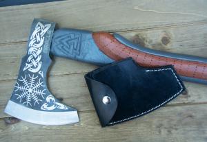 Viking Axe - Handmade Carbon Steel Combat Hatchet