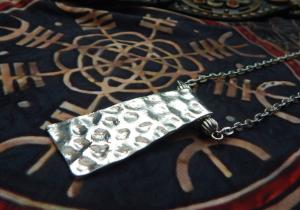 Silver Viking Shield Maiden Necklace Pendant