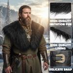 Men's Viking Faux Fur Shawl for Cosplay