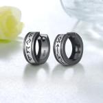 Sterling Silver Viking Hoop Earrings for Him