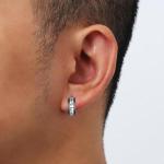 Sterling Silver Viking Hoop Earrings for Him