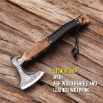 Viking Throwing Axe with Ash Wood Handle