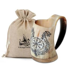 Handmade Viking Drinking Horn Mug - 8 oz
