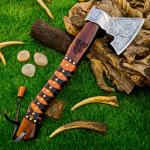 Carbon Steel Viking Tomahawk Axe with Sheath