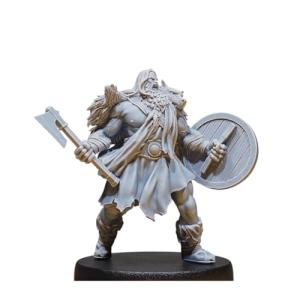 Unpainted Berserker Viking Miniature Figurine
