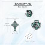 Celtic Cross Necklace in 18K White Gold