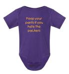 Vikings Fan Baby Bodysuit - Purple, 6 Months
