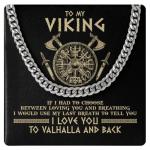 Viking Necklace: Love You to Valhalla Gift