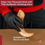 Natural Ram Horn Drinking Horn | Rustic Décor Gift