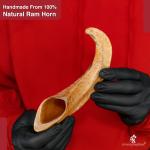 Natural Ram Horn Drinking Horn | Rustic Décor Gift