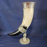 Norwegian Pewter Viking Drinking Horn - Vintage Style