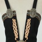 Viking Women's Retro Dress with Apron and Brooch