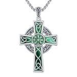 Sterling Silver Viking Vegvisir Cross Necklace