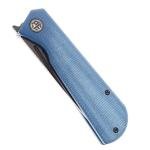 Blue Micarta Viking Folding Knife with K110 Blade