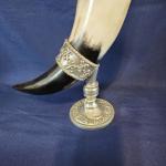Norwegian Pewter Viking Drinking Horn - Vintage Style