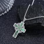Sterling Silver Viking Vegvisir Cross Necklace