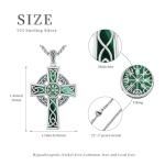 Sterling Silver Viking Vegvisir Cross Necklace