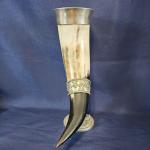 Norwegian Pewter Viking Drinking Horn - Vintage Style