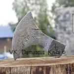 Damascus Viking Axe Head for Wood Cutting