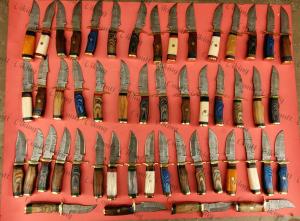 Set of 20 Handmade Damascus Steel Hunting Knives