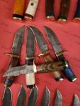 Set of 20 Handmade Damascus Steel Hunting Knives