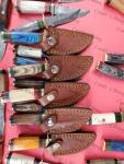 Set of 20 Handmade Damascus Steel Hunting Knives