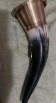 Norse Drinking Horn with Iron Cross and Brass