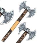 Medieval Viking Double-Headed Axe with Sheath