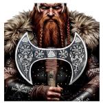 Medieval Viking Double-Headed Axe with Sheath