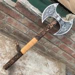 Medieval Viking Double-Headed Axe with Sheath
